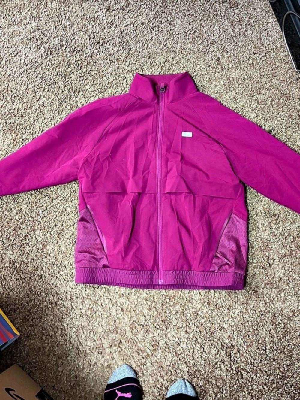 FIGS Sydney Scrub Jacket Bomber Jacket in Pink Size XS